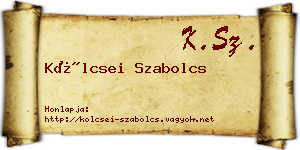 Kölcsei Szabolcs névjegykártya